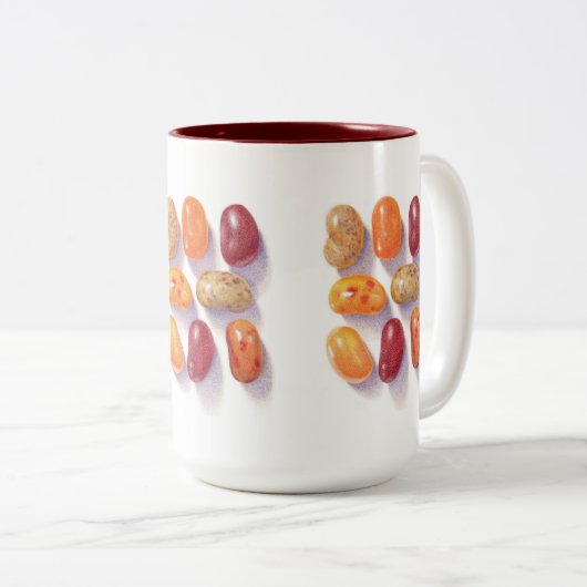 HERFST JELLY BEANS Tall Maroon Two-Tone Mok (Voorkant rechts)