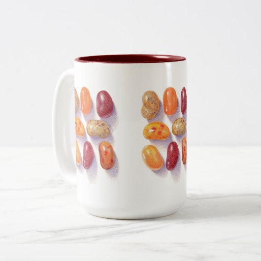 HERFST JELLY BEANS Tall Maroon Two-Tone Mok (Voorkant links)