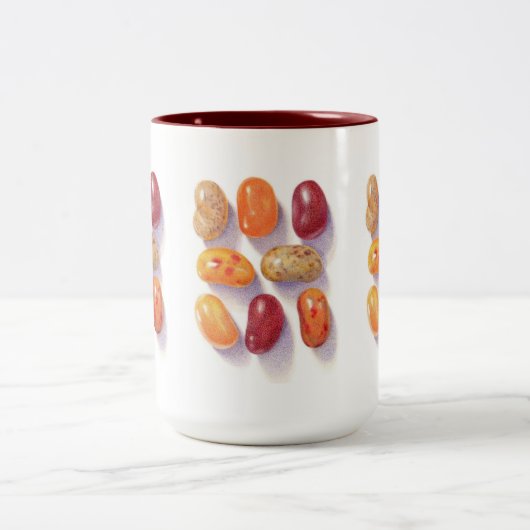 HERFST JELLY BEANS Tall Maroon Two-Tone Mok (Center)
