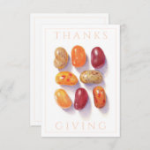 HERFST JELLY BEANS Thanksgiving 3.5x5 Platte Kaart (Voorkant / Achterkant)