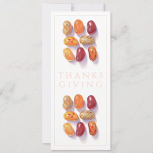 HERFST JELLY BEANS Thanksgiving 4x9.25 Platte kaar Kaart