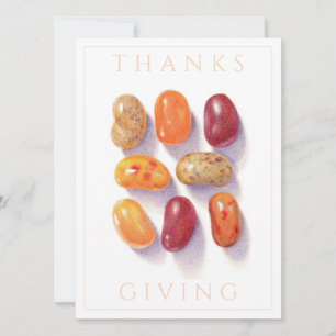HERFST JELLY BEANS Thanksgiving 5.5x7.5 Platte kaa Kaart