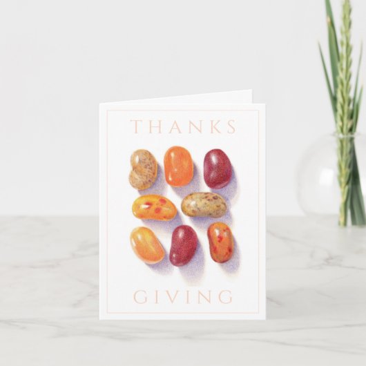 HERFST JELLY BEANS Thanksgiving Note Kaart (Voorkant)