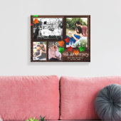 Herfst JUBILEUM Fotocollage Rustiek TOEVOEGEN JARE Canvas Afdruk (Insitu (Woonkamer))