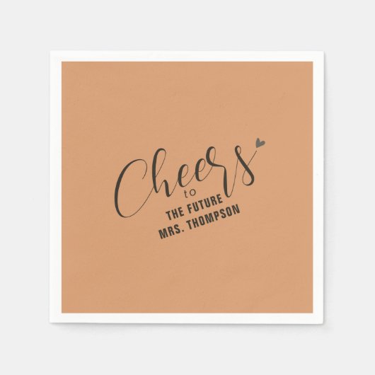 Herfst juicht toekomst mevrouw Oranje Vrijgezellen Servet (Voorkant)