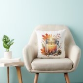 Herfst Kaars & Fall Leaves Decorative Kussensloop Kussen (Stoel)