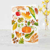 Herfst Kaart voor liefdadigheid (Gele Bloem)