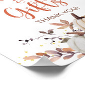 Herfst Kaarten & cadeaubonetjes voor pompoenen Poster (Hoek)