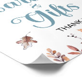 Herfst Kaarten en cadeautjes Blue Pickup Truck Par Poster (Hoek)