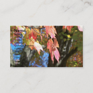 Herfst Kaarten Visitekaartje
