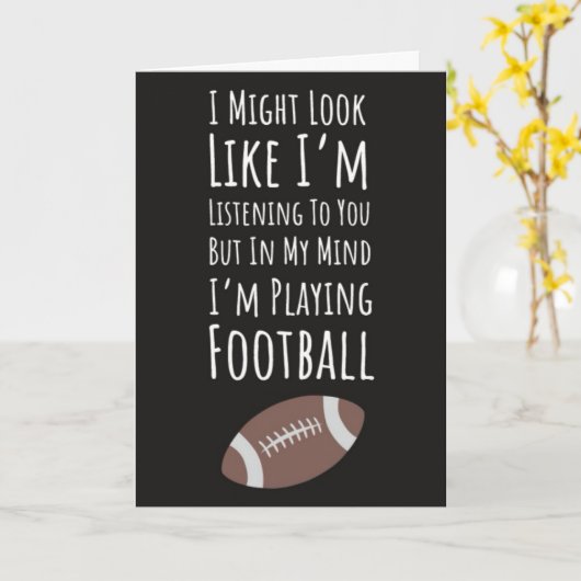 Herfst Kaarten voor Football Spelers Fans Typograf (Gele Bloem)