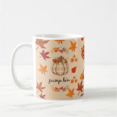 Herfst Kabouter Pompoen Herfst Kunstprint Koffiemok (Links)