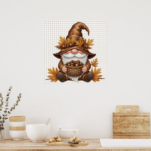 Herfst Kabouter Poster (Keuken)