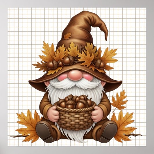 Herfst Kabouter Poster (Voorkant)