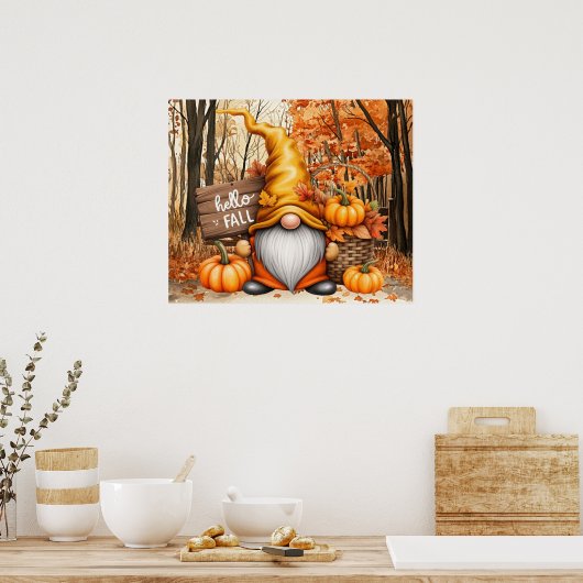 Herfst Kabouter Poster (Keuken)