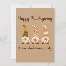 Herfst Kabouters Fijne Thanksgiving Feestdagenkaart