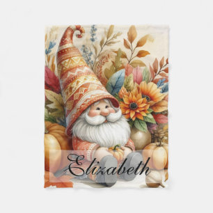 Herfst kabouters met herfstbladeren Fleece Deken