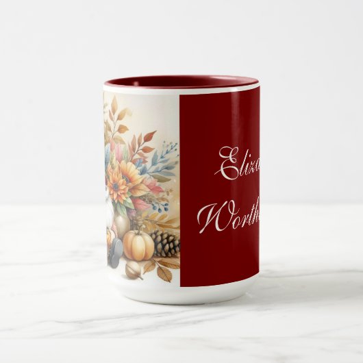  Herfst kabouters met herfstbladeren Mok (Midden)