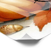 Herfst kabouters met herfstbladeren Perfect Poster (Hoek)