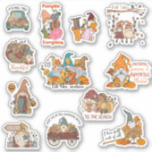 Herfst Kabouters Sticker Pack (Voorkant)