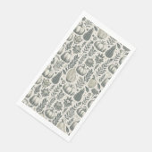 Herfst kalebassen blokdruk in groen servet (Hoek)