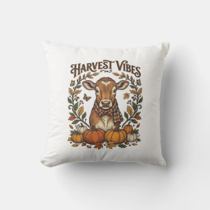 Herfst Kalf Shirt Vintage Gravure Oogst Pompoen Kussen