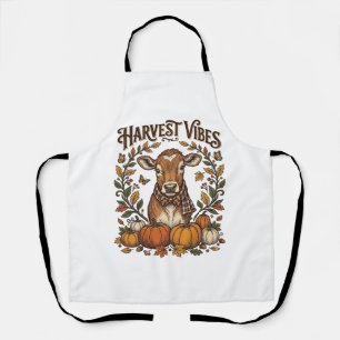 Herfst Kalf Shirt Vintage Gravure Oogst Pompoen Schort