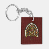Herfst Kalkoen Acryl Sleutelhanger (Voorkant Links)