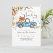 Herfst Kalkoen Baby Shower Uitnodiging (Staand voorkant)