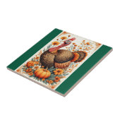 Herfst Kalkoen Feest Tegeltje (Zijkant)