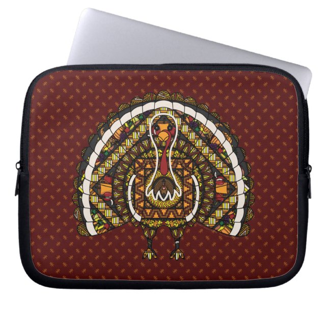 Herfst Kalkoen Laptop Hoes (Voorkant)