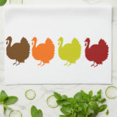 Herfst kalkoenen theedoek (Gevouwen)