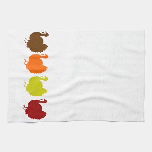 Herfst kalkoenen theedoek (Horizontaal)