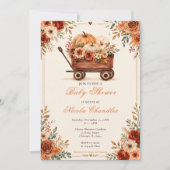 Herfst Kar Baby Shower Kaart (Voorkant)