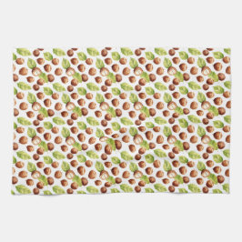 Herfst Kastanjes Naadloos Patroon Theedoek