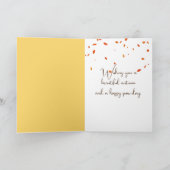 Herfst Kat met sjaal Kaart (Binnen)