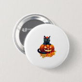 Herfst kat, pompoen, Halloween grafisch ontwerp Ronde Button 5,7 Cm (Voorkant /achterkant)