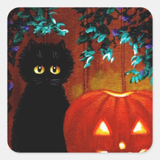 Herfst Kat Stickers Creationarts (Voorkant)