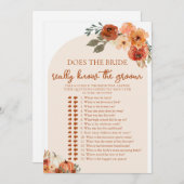 Herfst Kent de bruid echt de bruidegom spel Kaart (Voorkant / Achterkant)