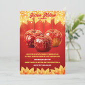 Herfst Kerst Kandijappel Feest Kaart (Staand voorkant)