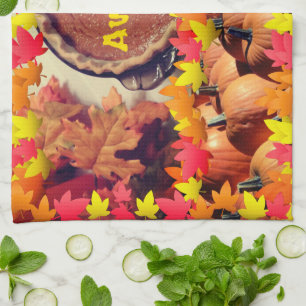 Herfst Keuken Pompoen Decoratieven Handdoeken