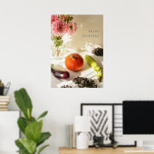 Herfst Keuken Stilleven Poster (Thuiskantoor)