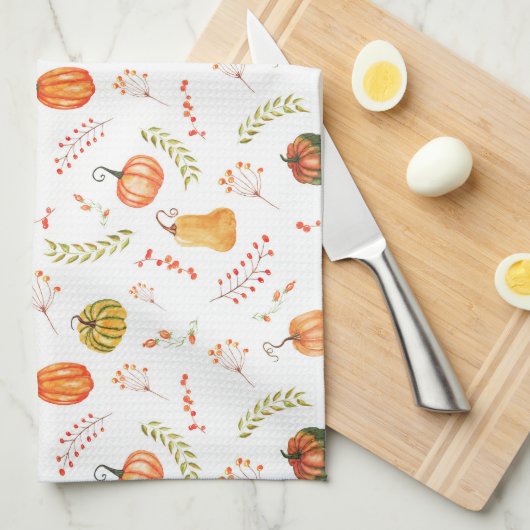 Herfst keukenhanddoek (Quarter Fold)