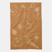 Herfst keukenhanddoek (Verticaal)