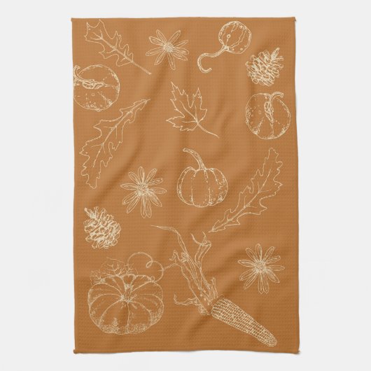 Herfst keukenhanddoek (Verticaal)