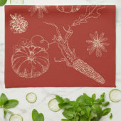 Herfst keukenhanddoek (Gevouwen)