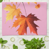 Herfst Keukenhanddoeken roze (Gevouwen)