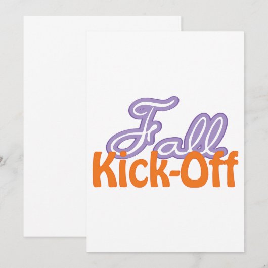 Herfst Kick Off Kaart (Voorkant / Achterkant)