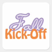 Herfst Kick Off Vierkante Sticker (Voorkant)