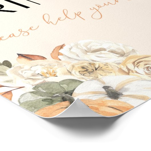 Herfst Kids Verjaardag Drinken Bar Sign Poster (Hoek)